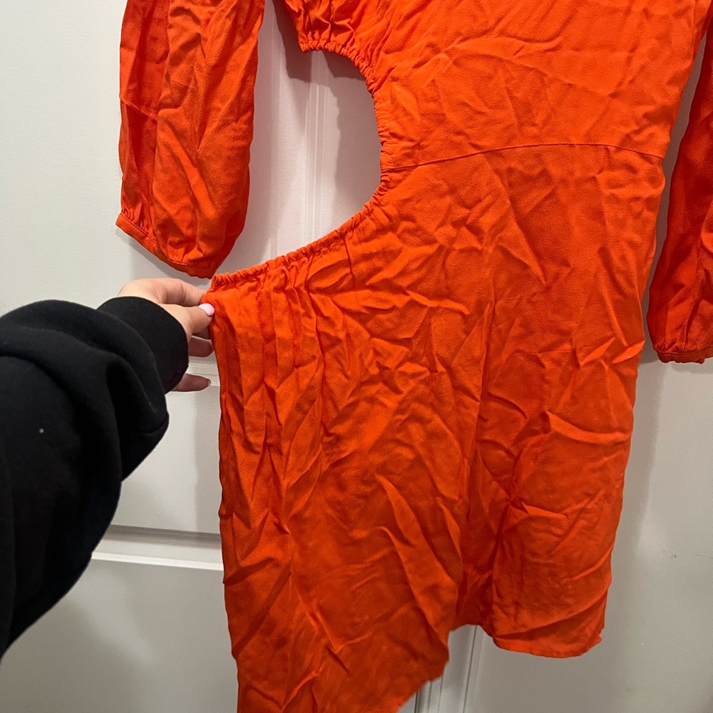 Ba&sh Orange Bonica Dress Size Small $350 - Picture 3 of 6
